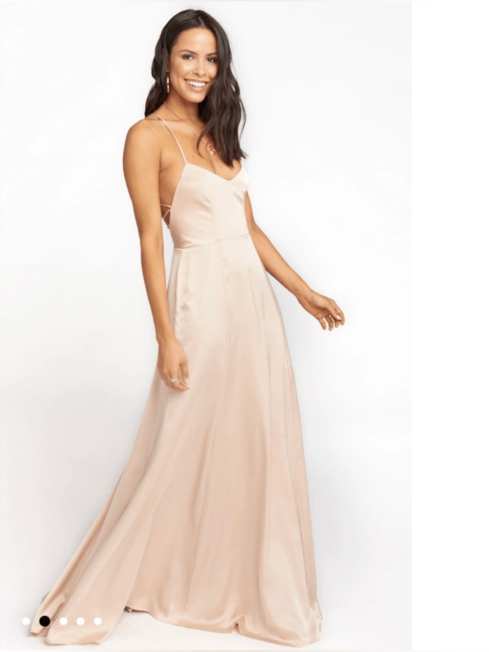 New! Show Me Your Mumu Godshaw Goddess Champagne Maxi Dress XL 57285